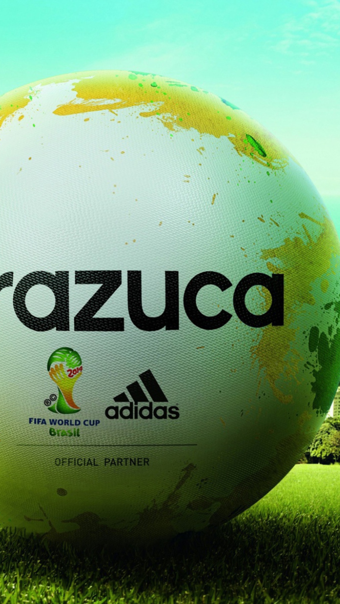 Sfondi Adidas Brazuca Match Ball FIFA World Cup 2014 1080x1920
