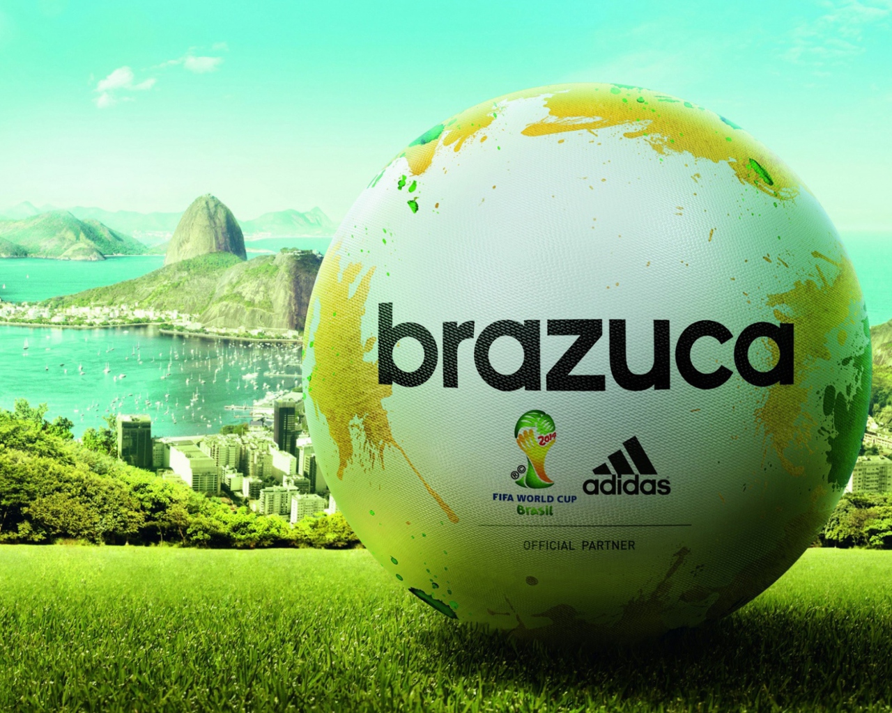 Das Adidas Brazuca Match Ball FIFA World Cup 2014 Wallpaper 1280x1024