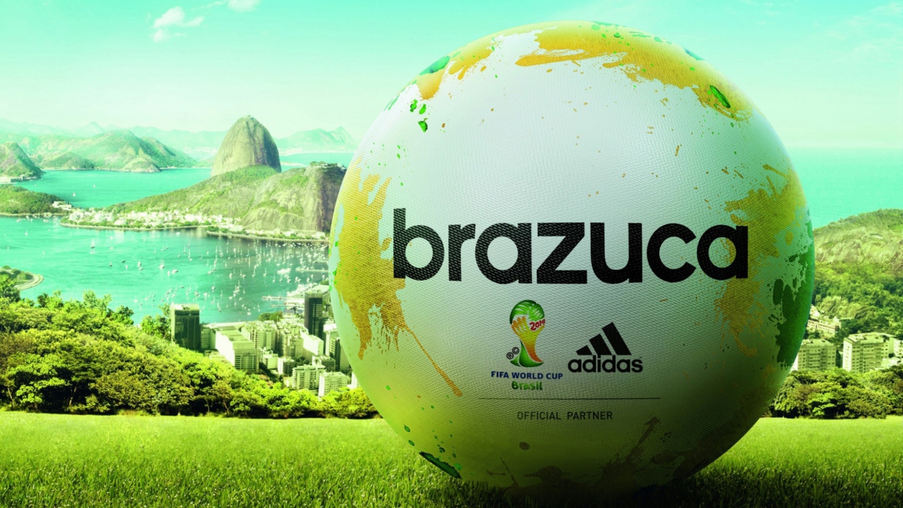 Обои Adidas Brazuca Match Ball FIFA World Cup 2014 1280x720