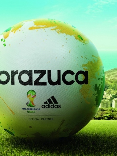 Adidas Brazuca Match Ball FIFA World Cup 2014 wallpaper 240x320