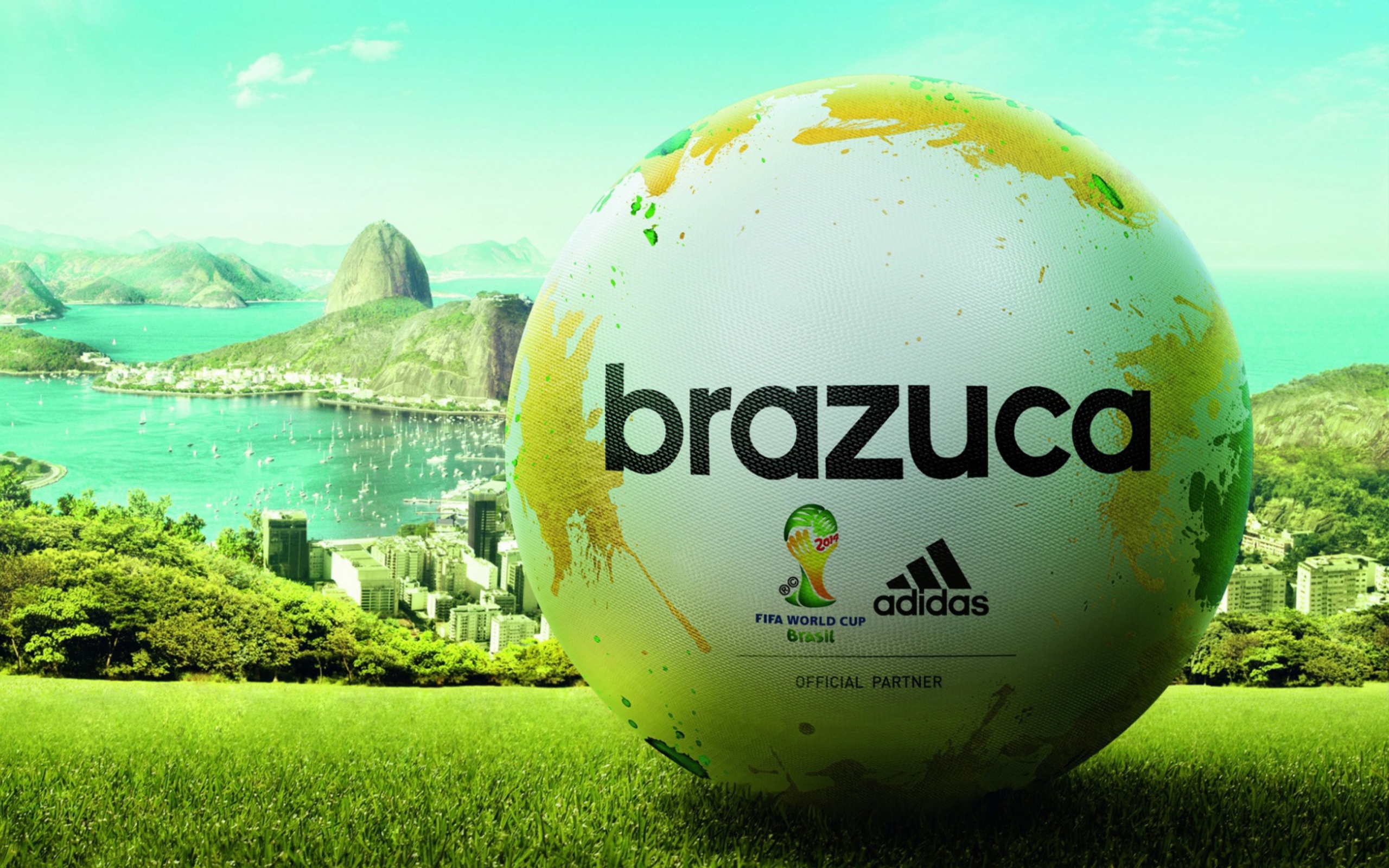 Das Adidas Brazuca Match Ball FIFA World Cup 2014 Wallpaper 2560x1600