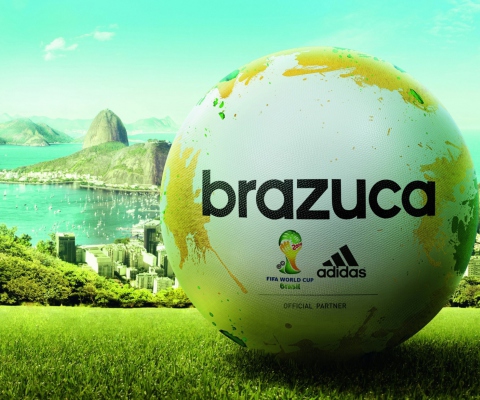 Fondo de pantalla Adidas Brazuca Match Ball FIFA World Cup 2014 480x400