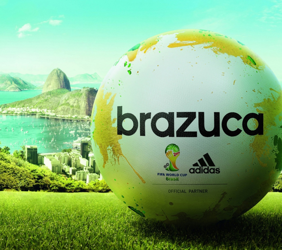 Обои Adidas Brazuca Match Ball FIFA World Cup 2014 960x854