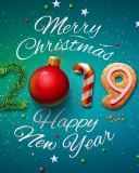 Das Merry Christmas and Happy New Year 2019 Wallpaper 128x160