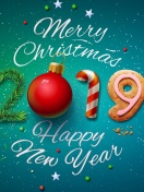 Das Merry Christmas and Happy New Year 2019 Wallpaper 132x176