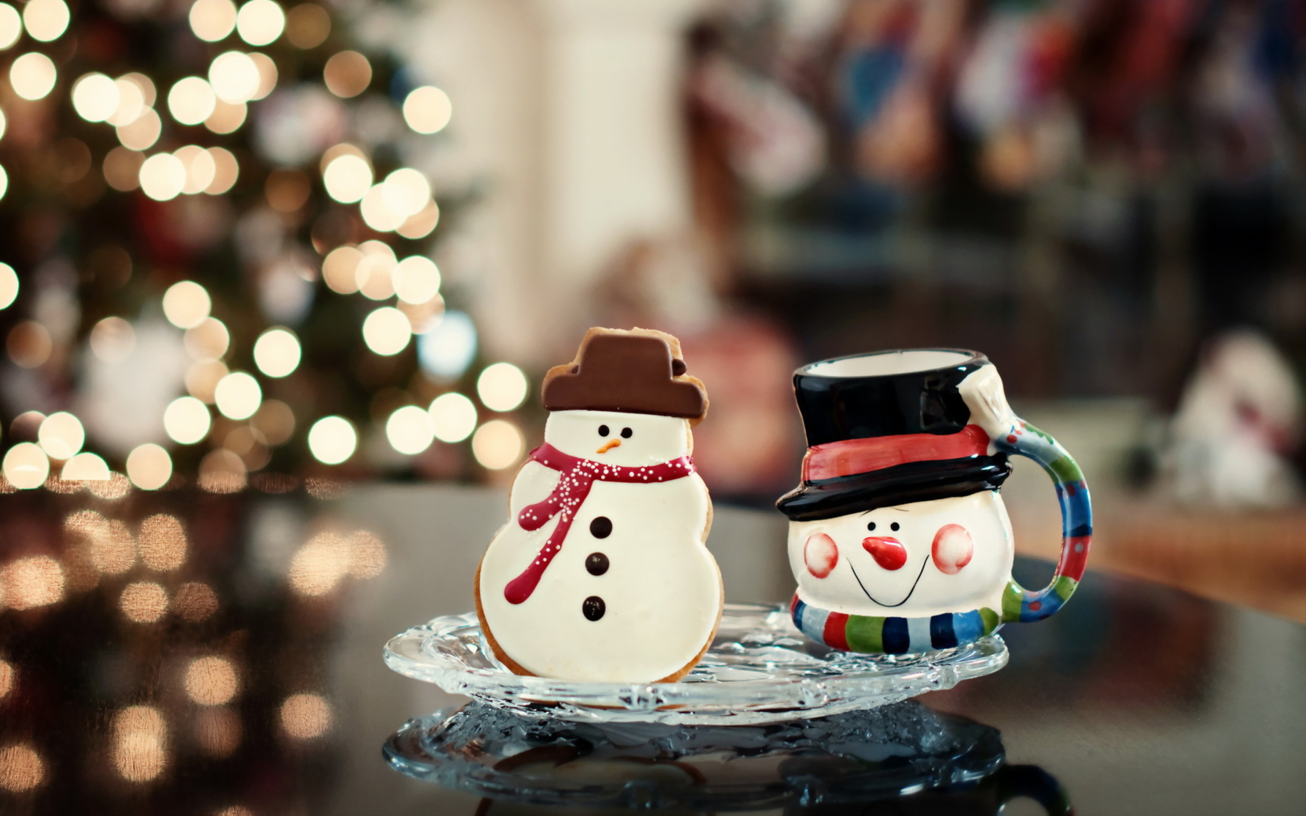 Screenshot №1 pro téma Christmas Snowman 2560x1600