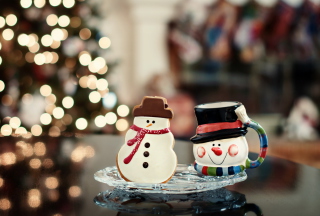 Christmas Snowman Wallpaper for Android, iPhone and iPad