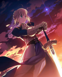 Saber from Fate/stay night screenshot #1 128x160