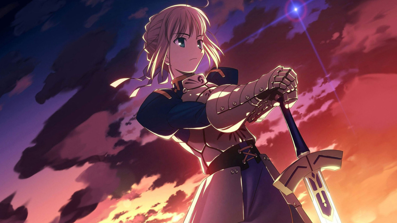 Saber from Fate/stay night screenshot #1 1366x768