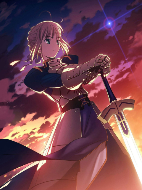 Das Saber from Fate/stay night Wallpaper 480x640