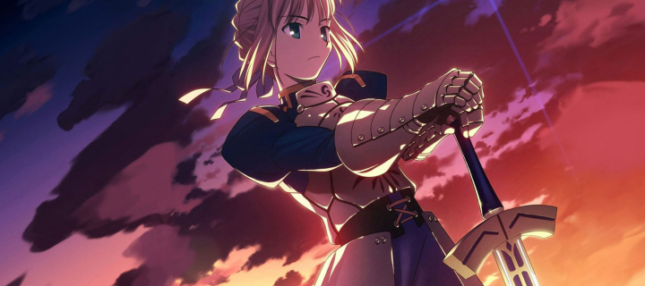 Saber from Fate/stay night wallpaper 720x320