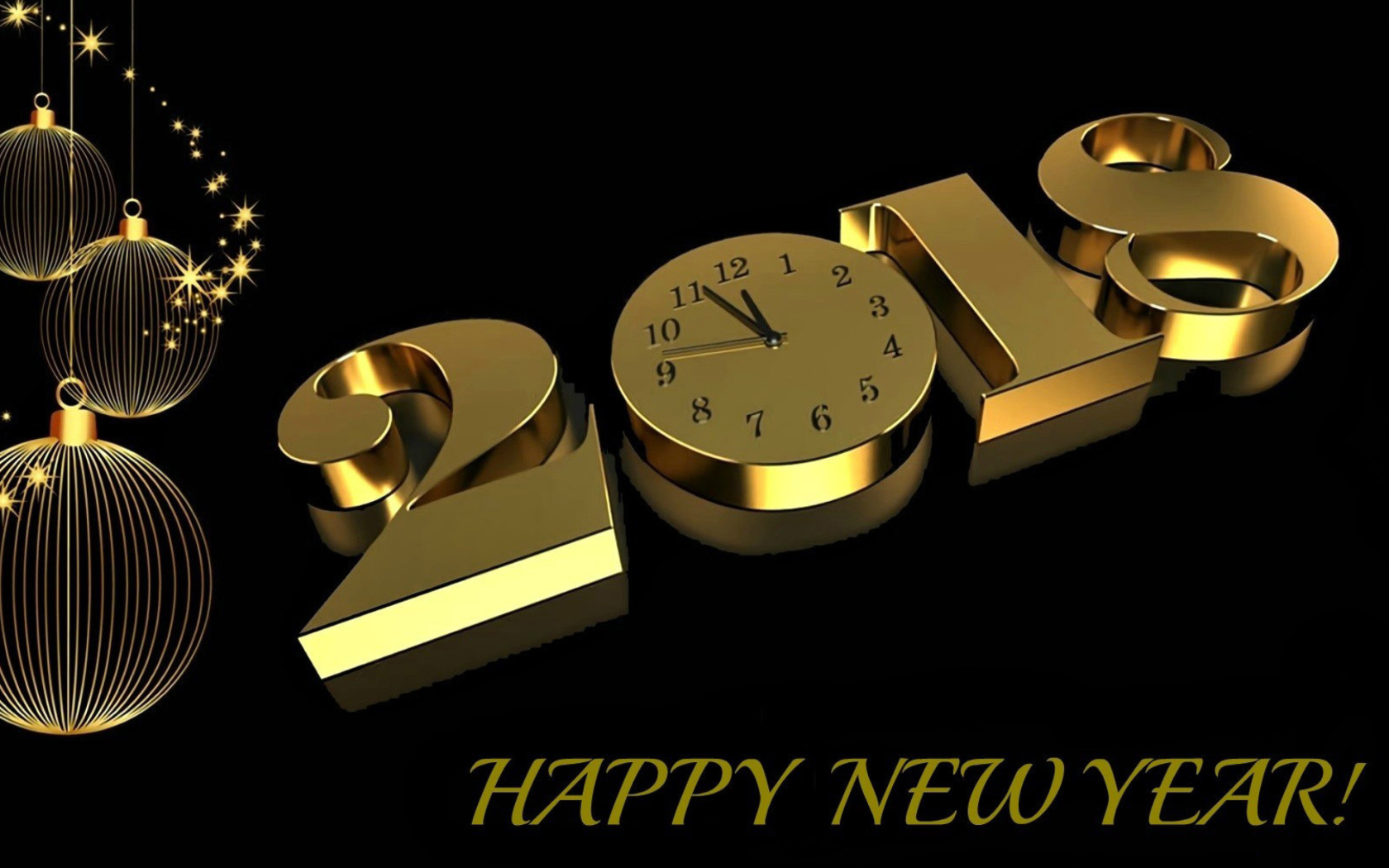 Sfondi Happy New Year 2018 Greetings Card 1680x1050