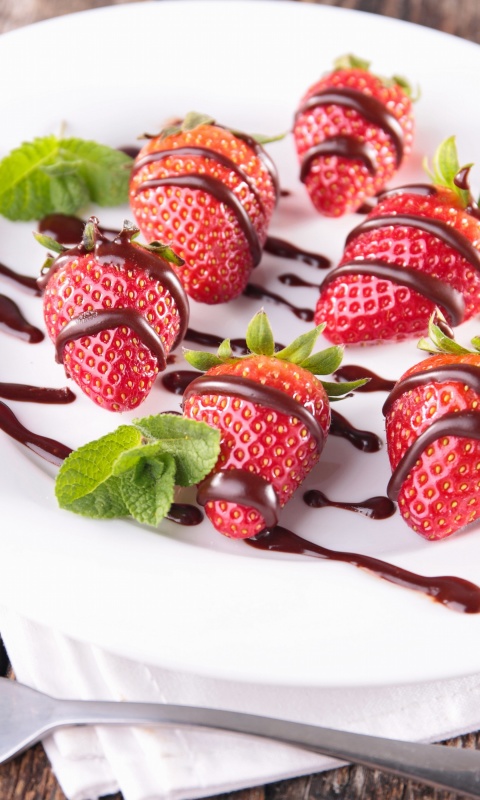 Screenshot №1 pro téma Strawberry dessert 480x800