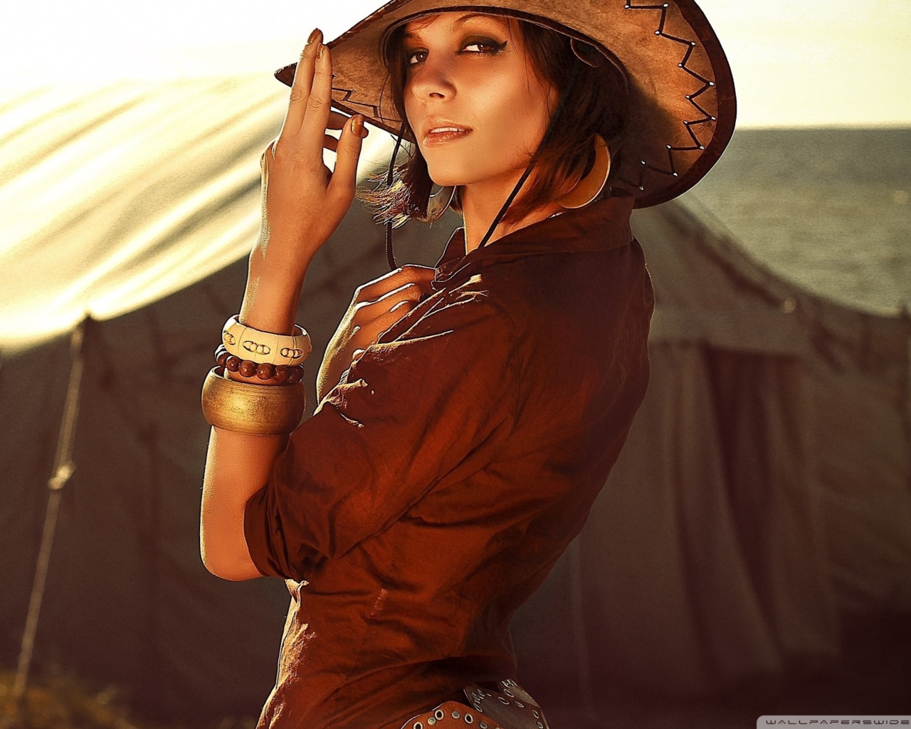 Das Cowgirl Wallpaper 1280x1024