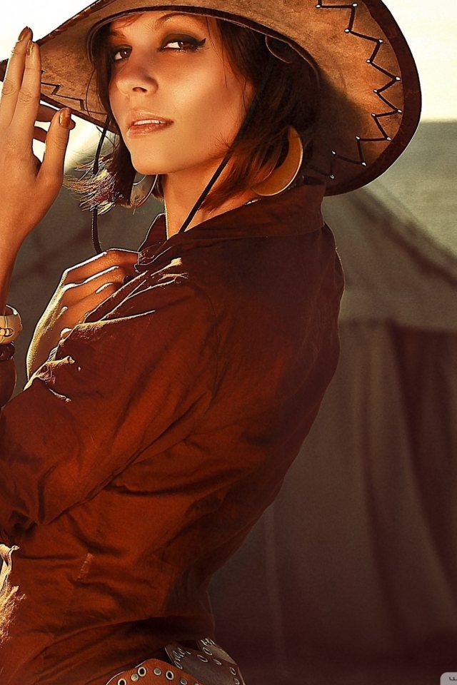 Sfondi Cowgirl 640x960