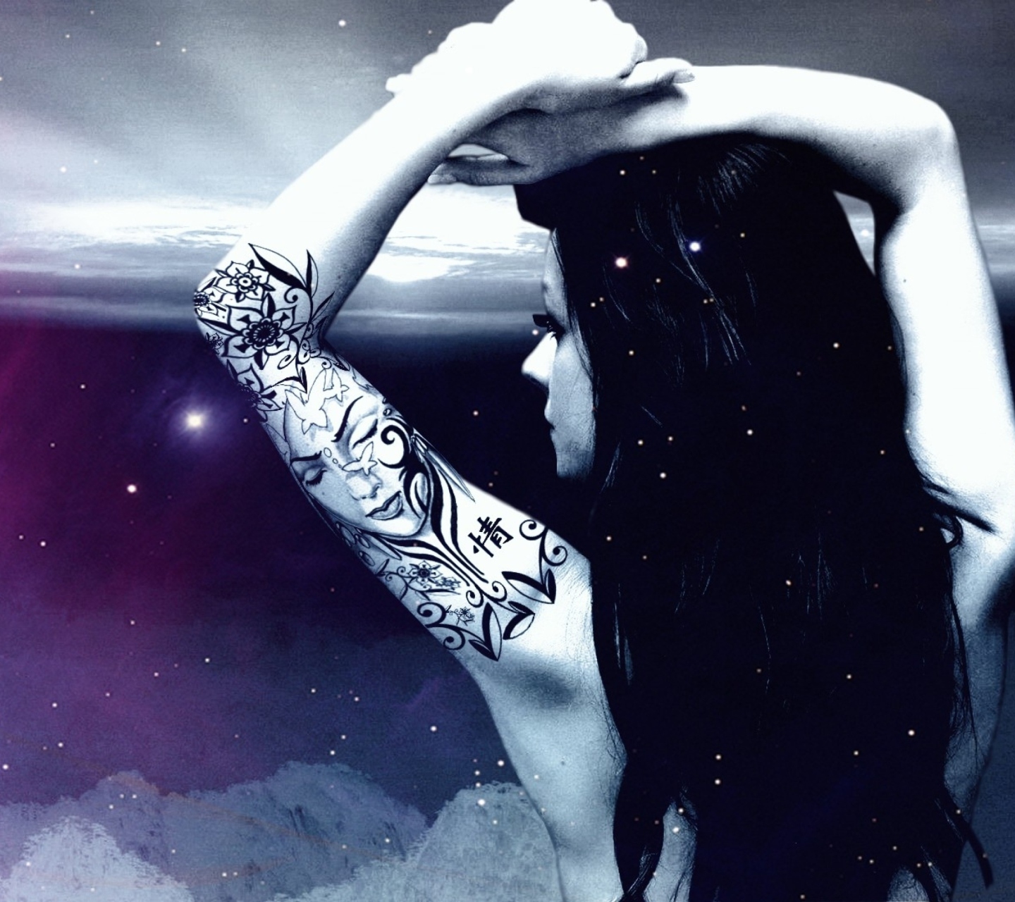 Girl With Black Tattoo screenshot #1 1440x1280