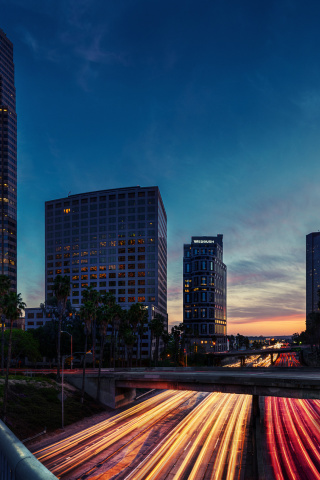 Sfondi Los Angeles Panorama 320x480