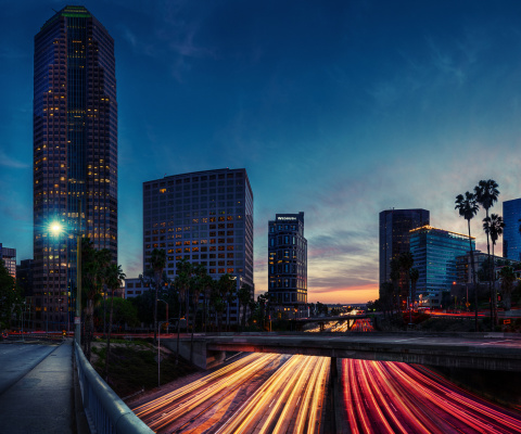 Das Los Angeles Panorama Wallpaper 480x400