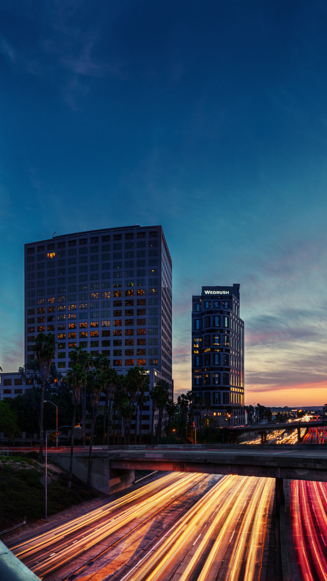 Das Los Angeles Panorama Wallpaper 640x1136