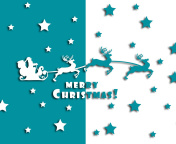 Обои Merry christmas, Santa Claus on deer Illustration 176x144