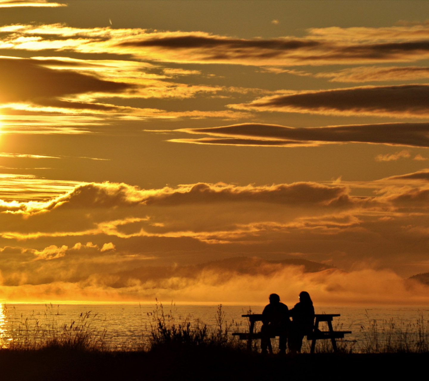 Sfondi Sunset For Couple 1440x1280