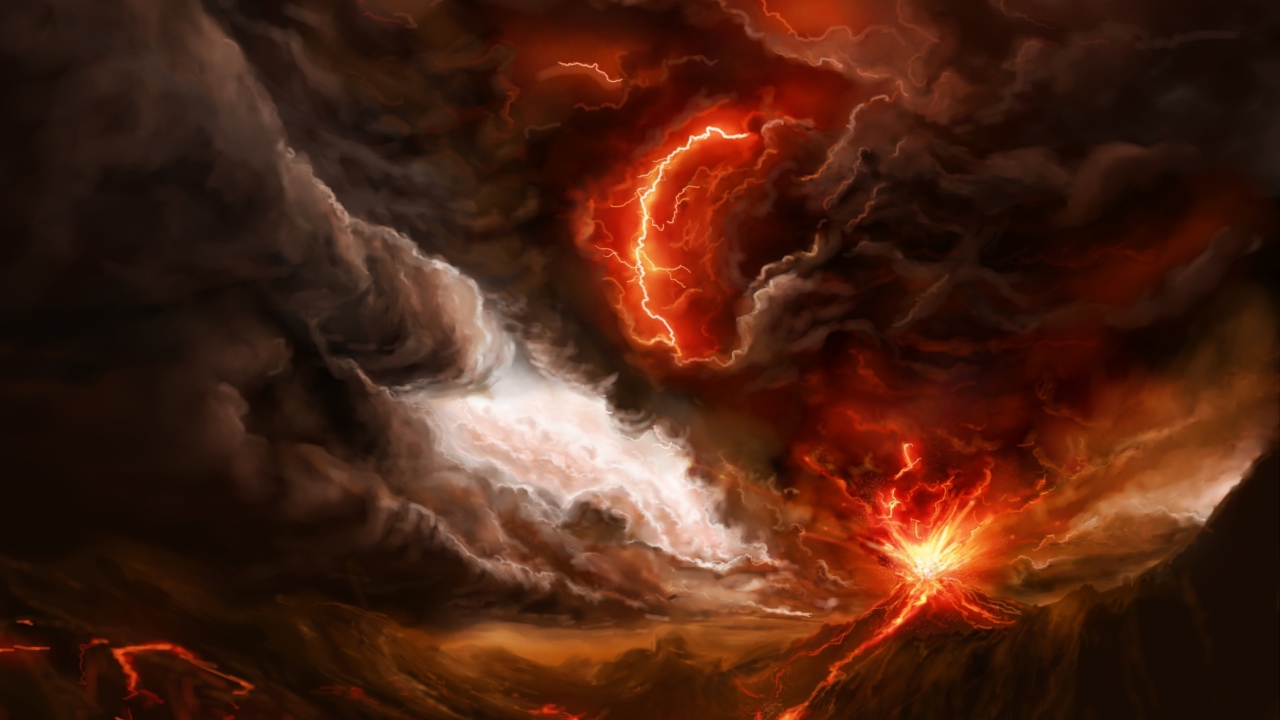 Das Lava And Volcano Wallpaper 1280x720