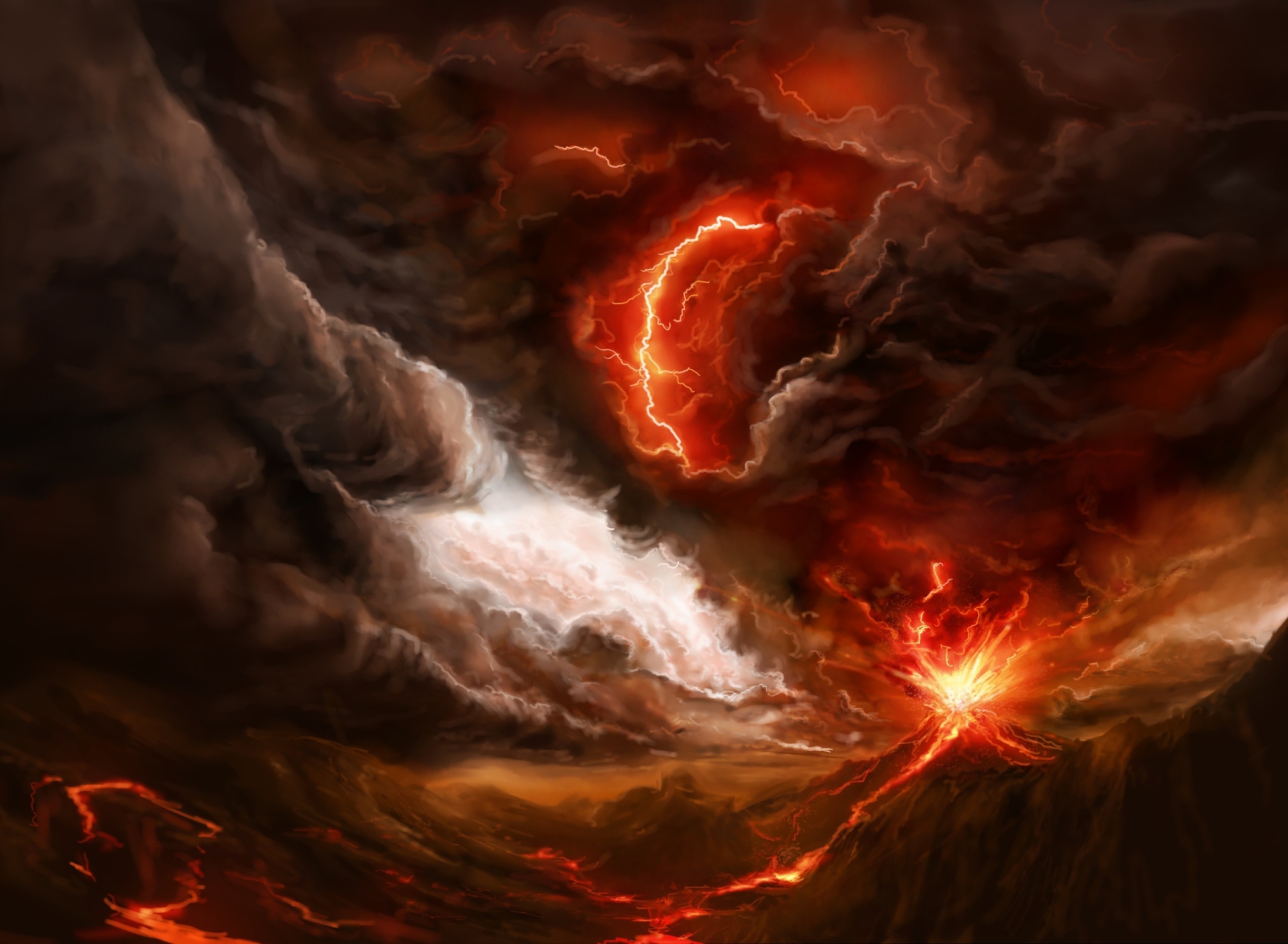 Screenshot №1 pro téma Lava And Volcano 1920x1408