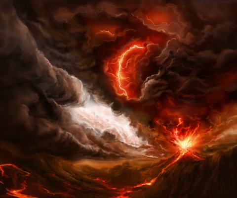 Fondo de pantalla Lava And Volcano 480x400