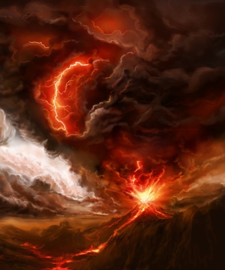 Lava And Volcano Picture for 768x1280