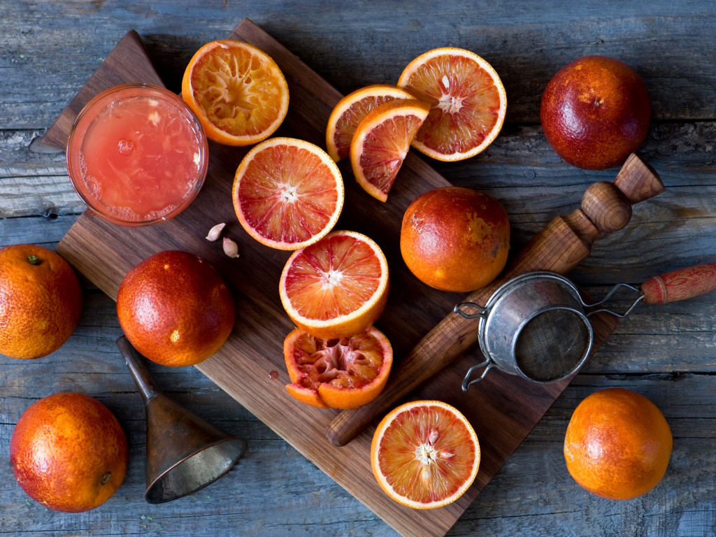 Das Grapefruit and Juice Wallpaper 1024x768