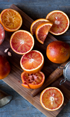 Sfondi Grapefruit and Juice 240x400
