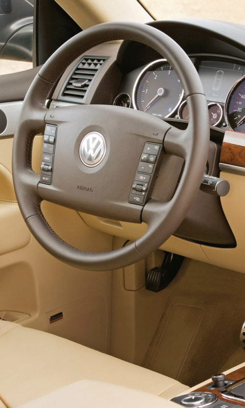 Sfondi Volkswagen Touareg v10 TDI Interior 480x800