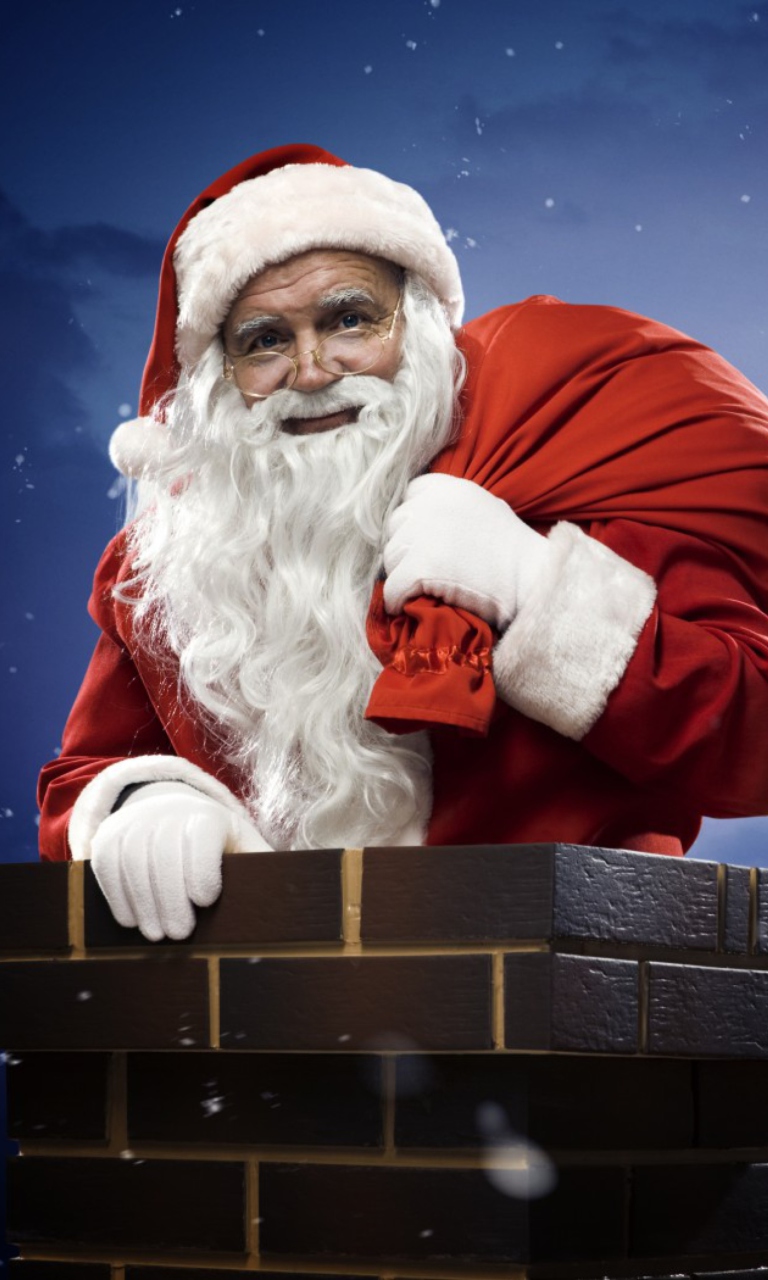 Das Santa Is Here Wallpaper 768x1280