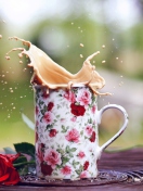 Screenshot №1 pro téma Coffee With Milk In Flower Mug 132x176