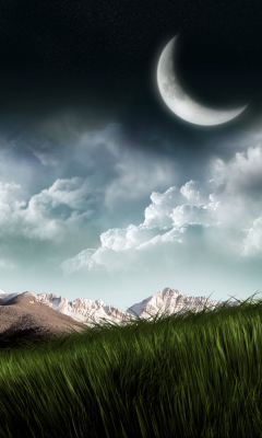 Sfondi 3D Moon Landscape Photography 240x400