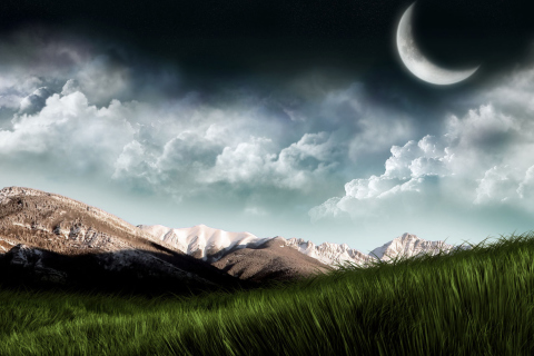 Screenshot №1 pro téma 3D Moon Landscape Photography 480x320