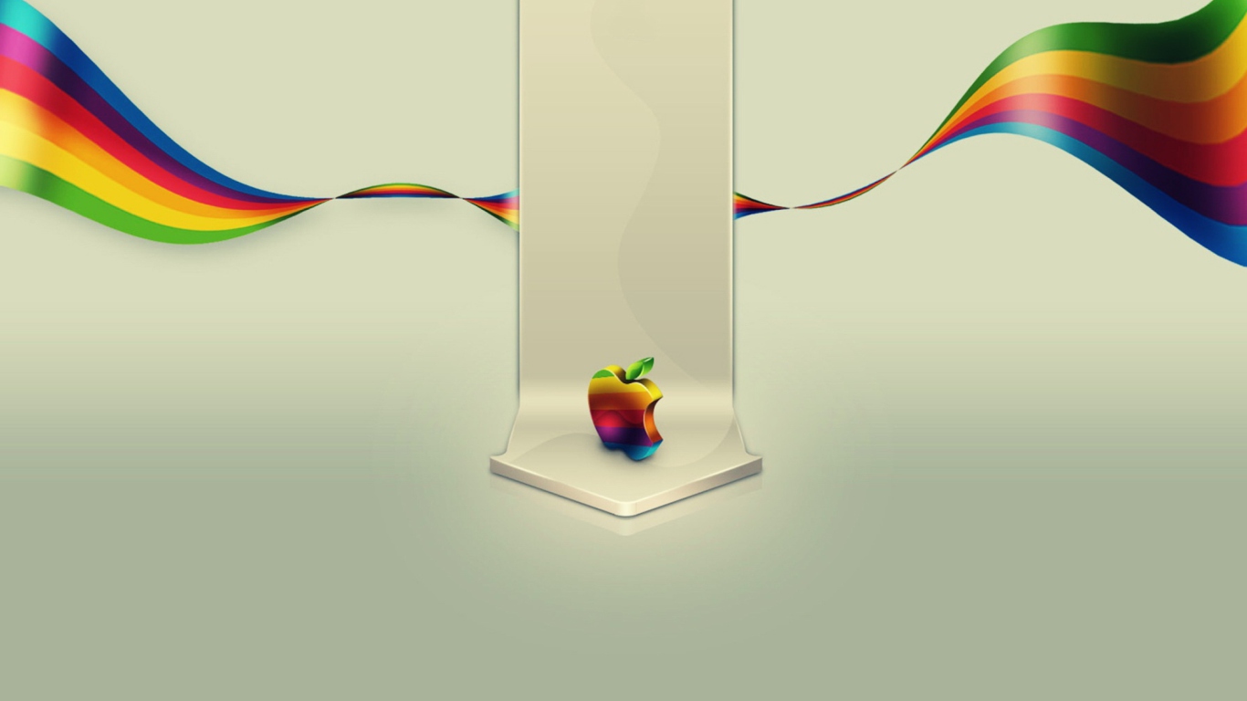 Das Apple Logo Wallpaper 1366x768