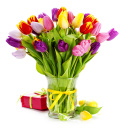 Fondo de pantalla Tulips Bouquet and Gift 128x128
