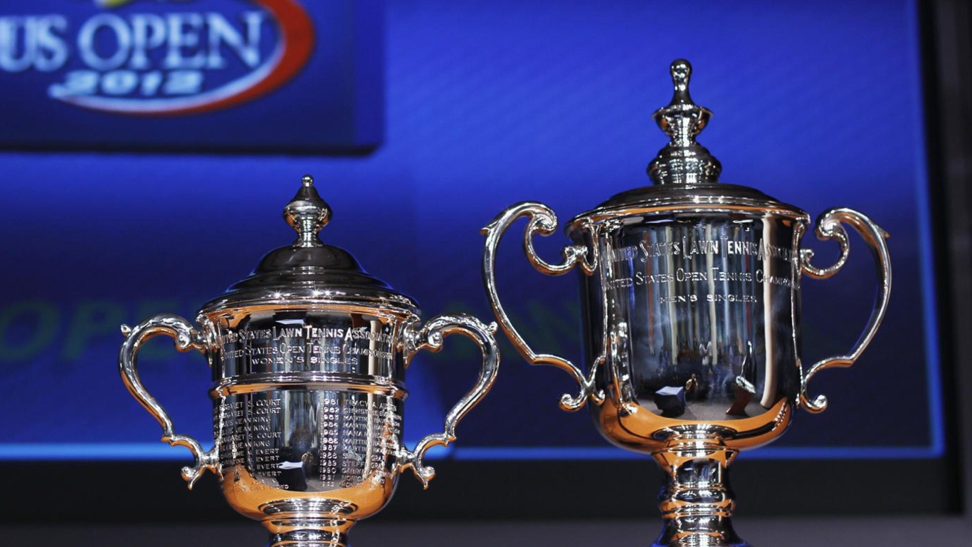 Das US Open Trophy Tennis Wallpaper 1366x768