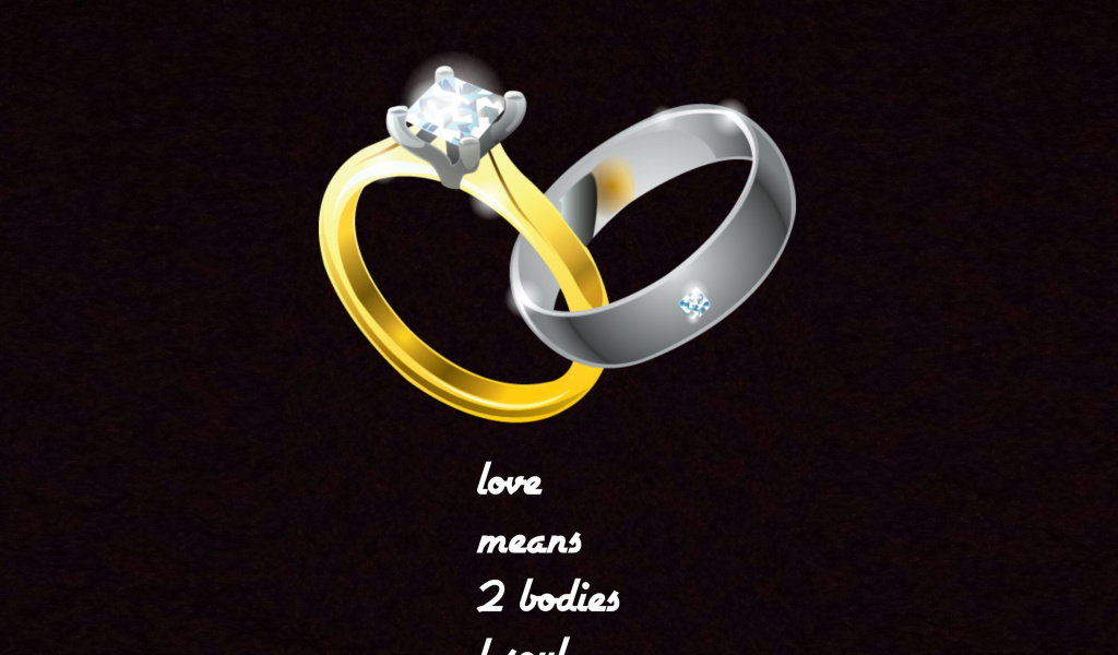 Обои Love Rings 1024x600
