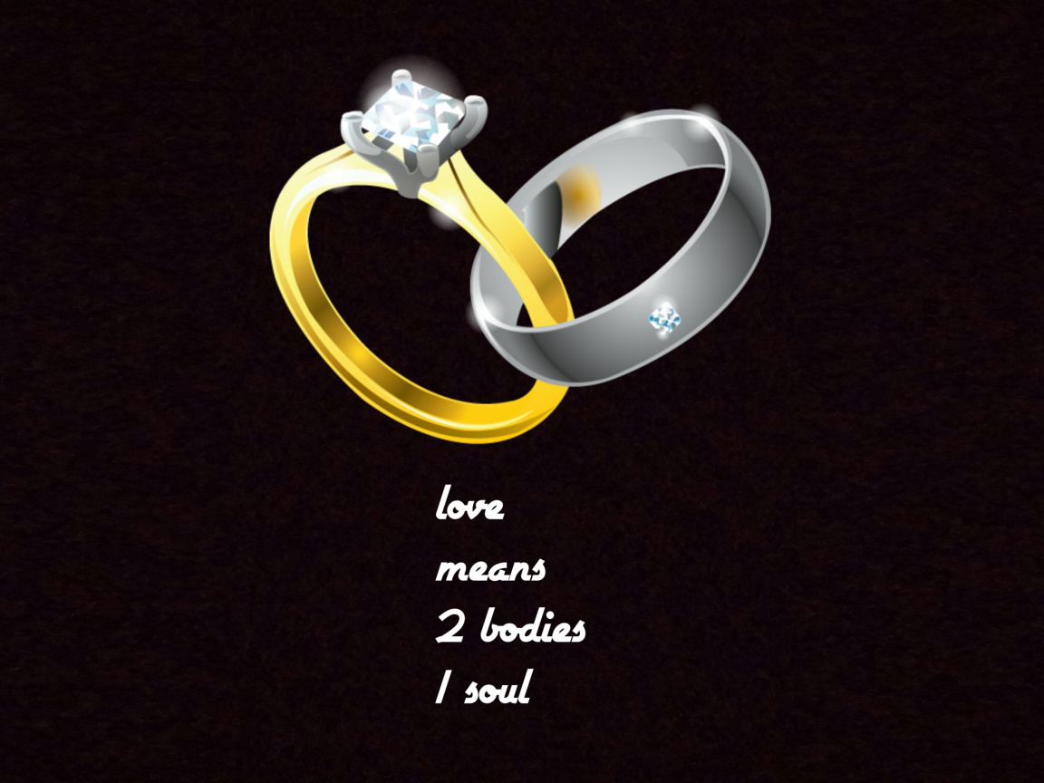 Обои Love Rings 1152x864