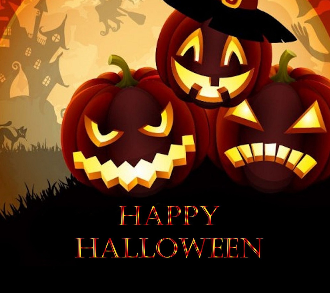 Das Happy Halloween Wallpaper 1080x960