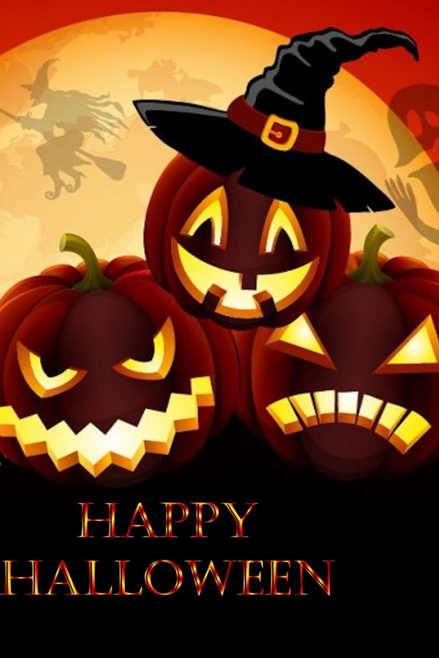 Das Happy Halloween Wallpaper 640x960