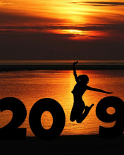 2019 New Year Sunset wallpaper 176x220