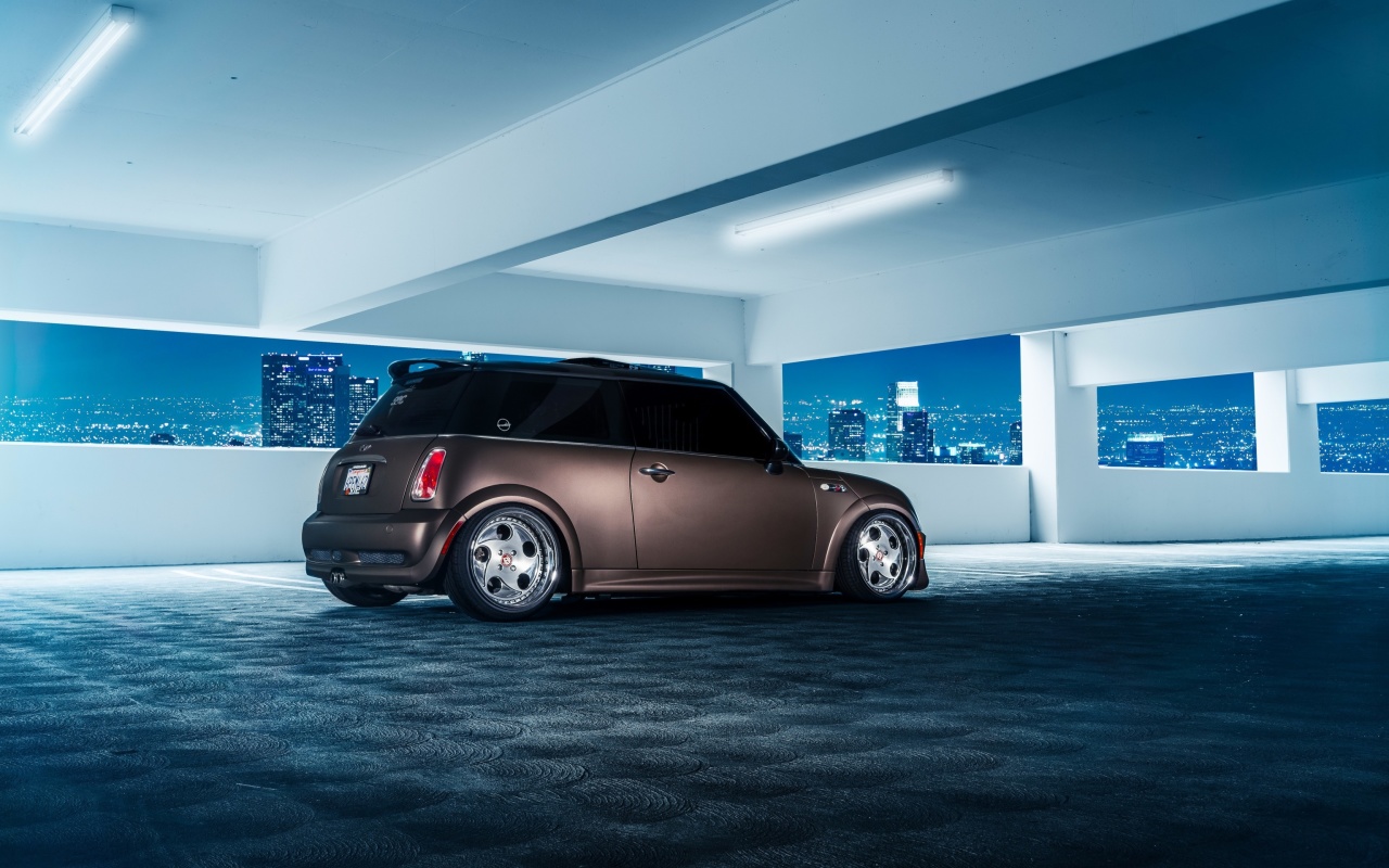 Mini Cooper Matte Black wallpaper 1280x800