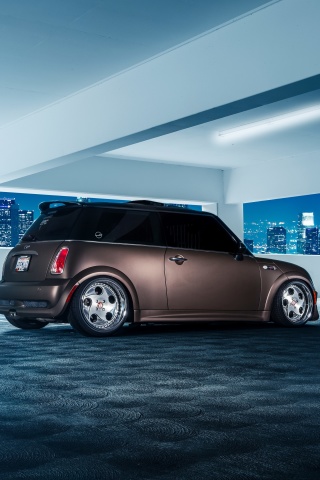 Das Mini Cooper Matte Black Wallpaper 320x480