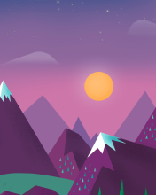 Screenshot №1 pro téma Purple Mountains Illustration 176x220