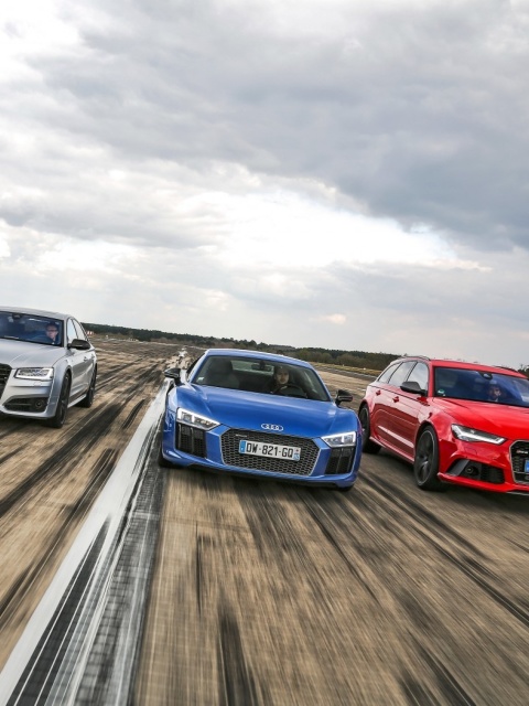 Das Audi RS 7, RS 6, R8 Wallpaper 480x640