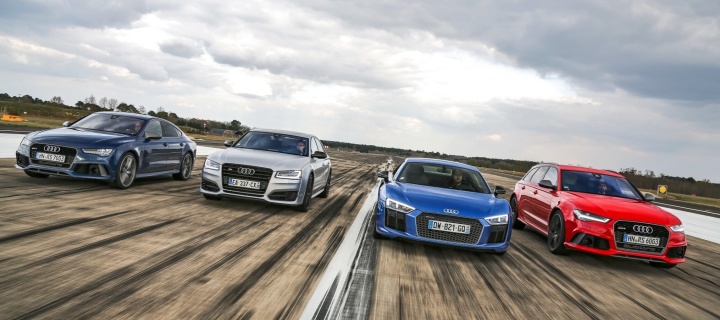 Sfondi Audi RS 7, RS 6, R8 720x320