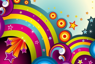 Vector Rainbows Background for Android, iPhone and iPad